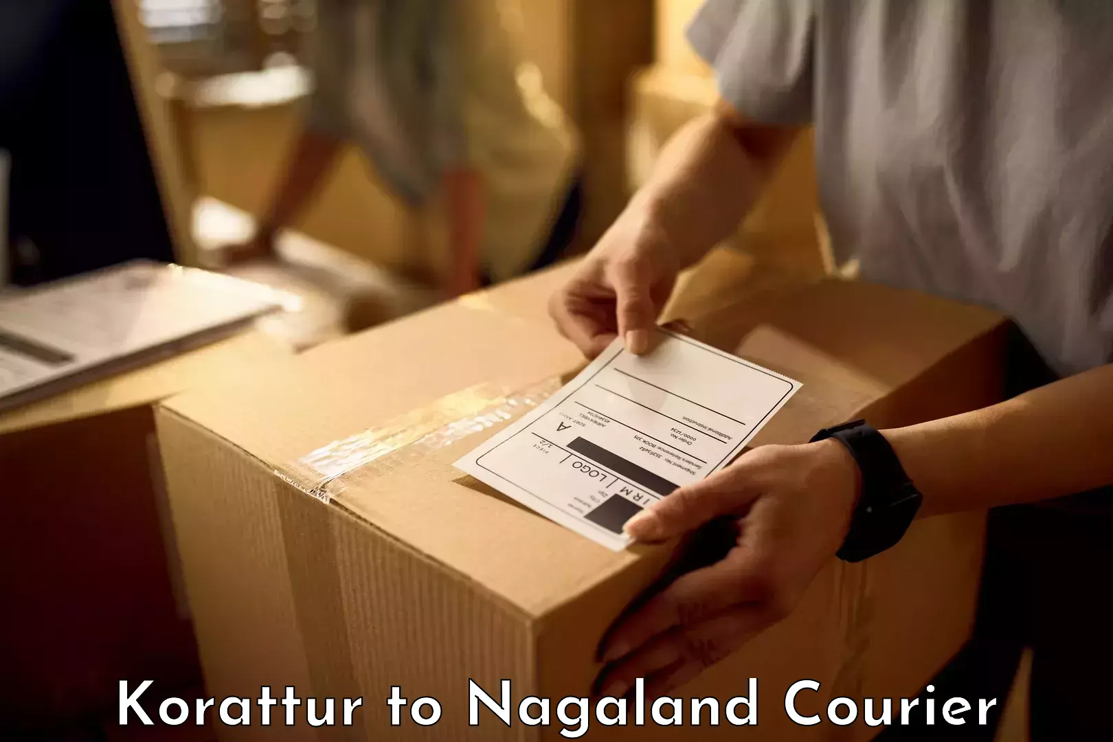 Luggage shipping management Korattur to NIT Nagaland