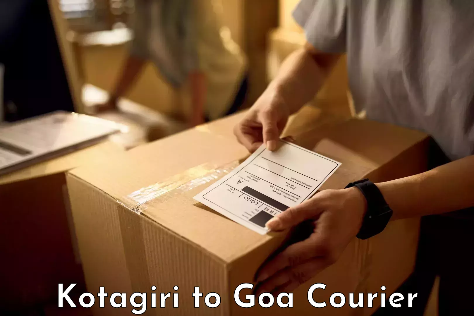 Same day luggage service Kotagiri to IIT Goa