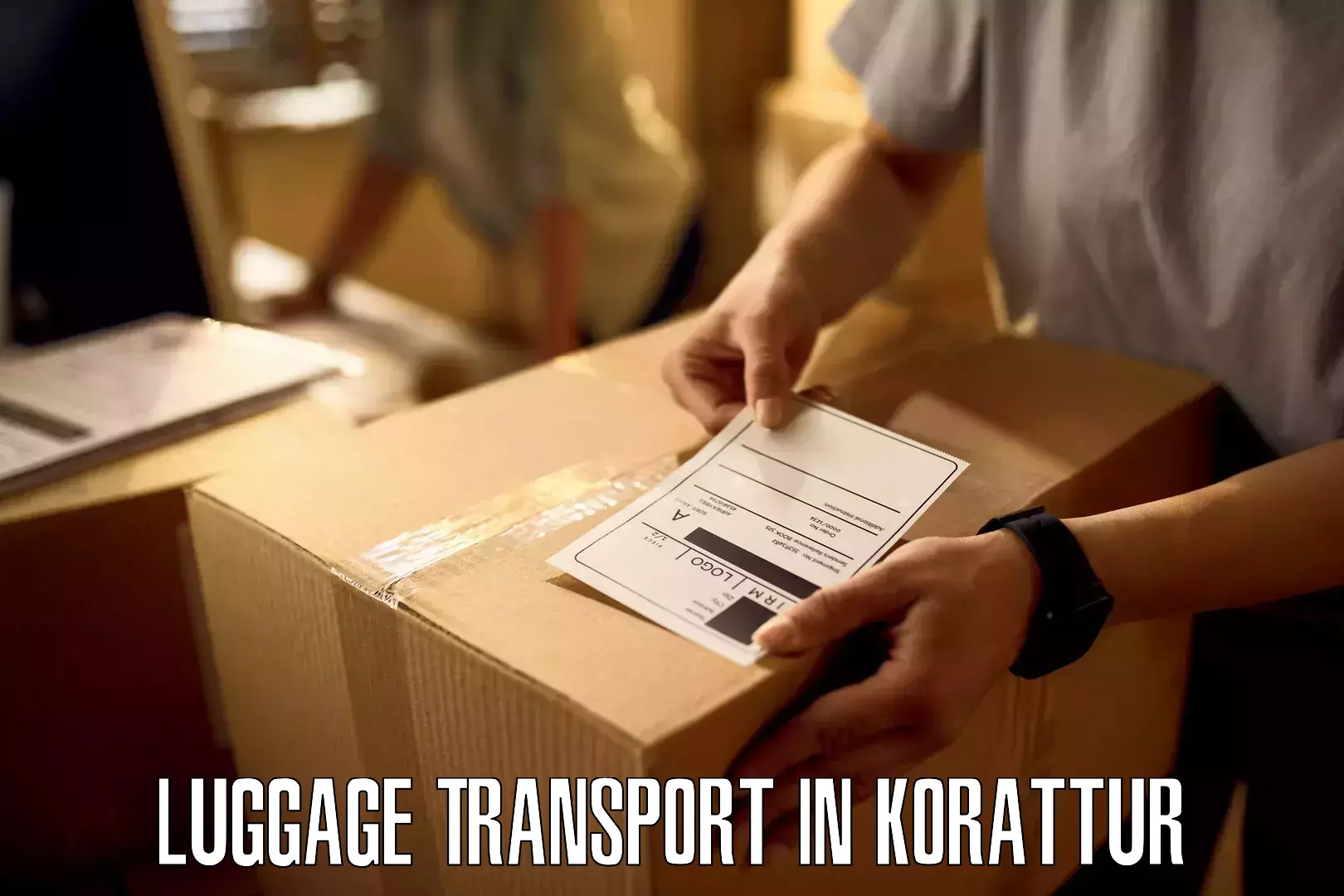 Outsize baggage transport in Korattur