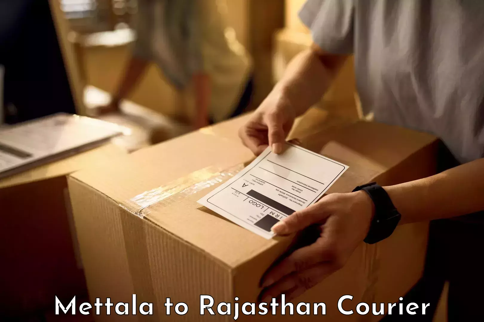 Luggage shipment specialists Mettala to Rajasthan