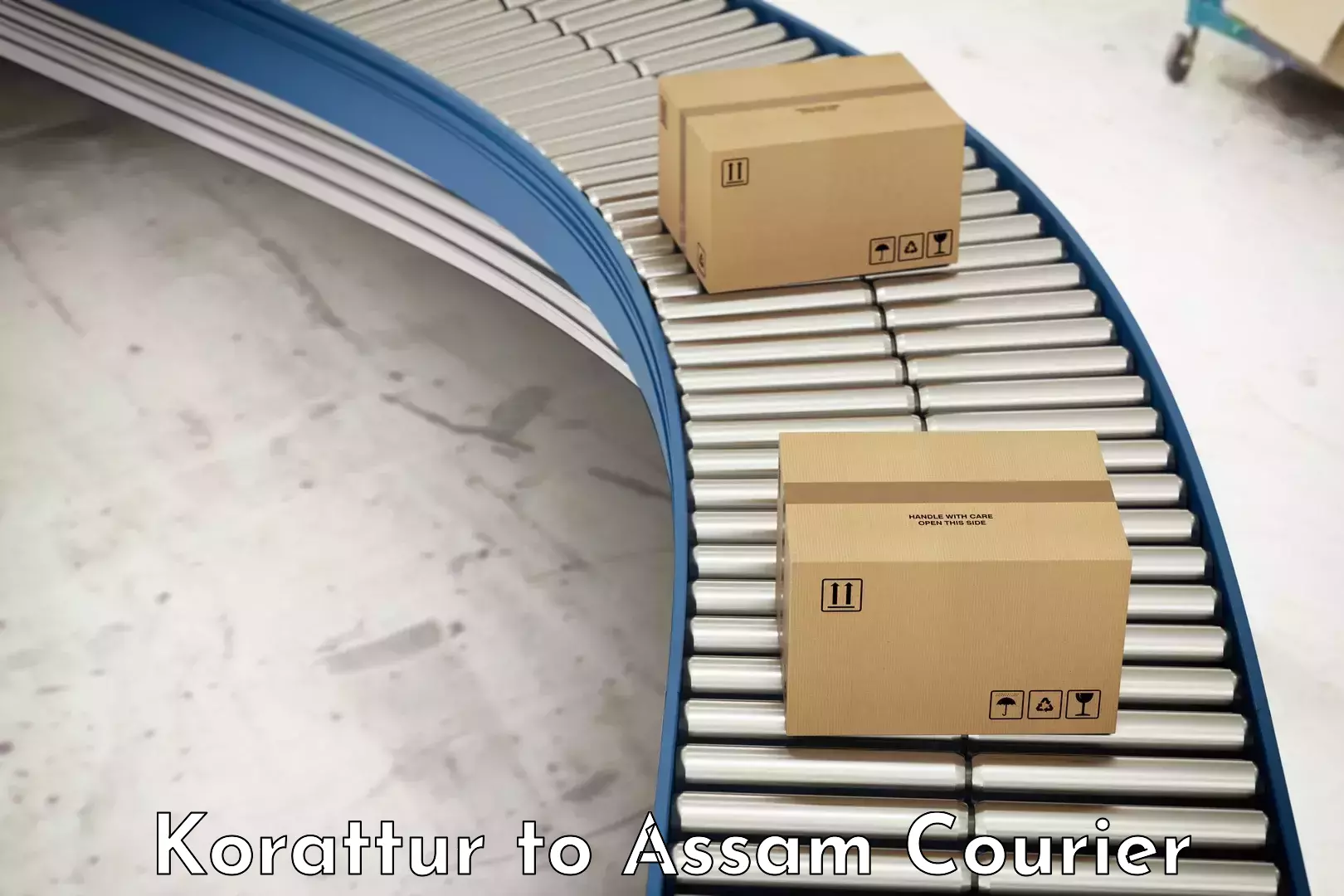 Baggage courier calculator Korattur to Assam