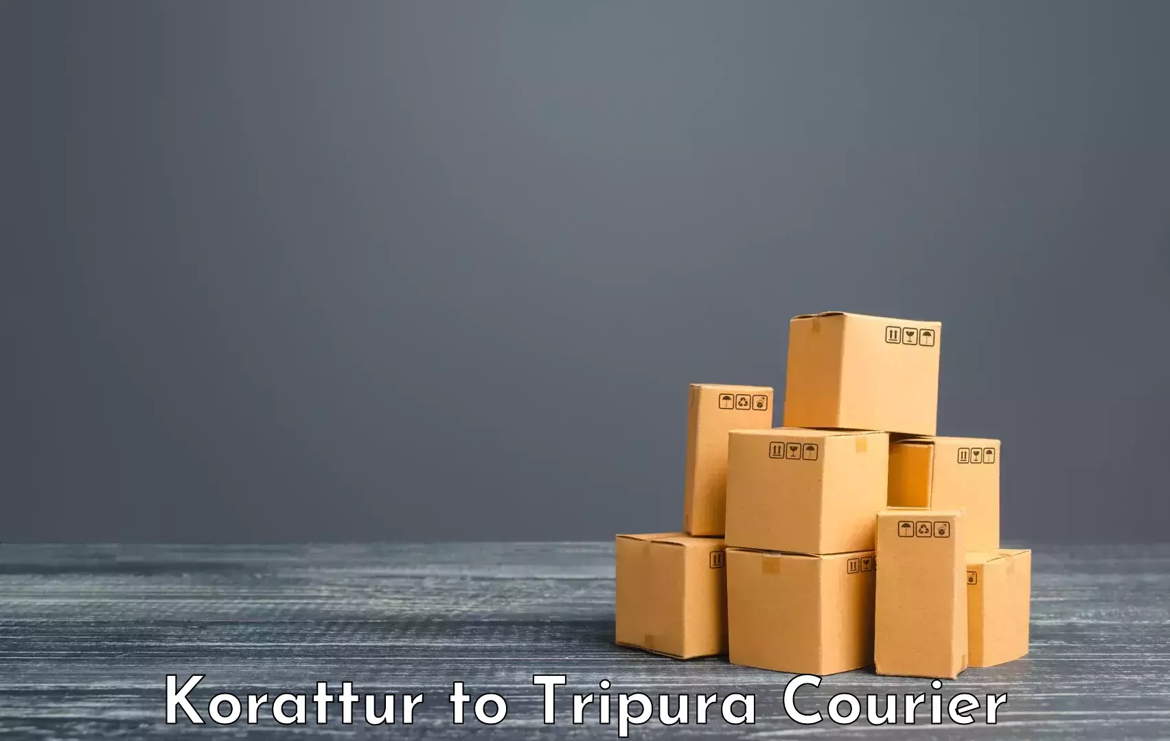 Luggage shipment specialists Korattur to Tripura