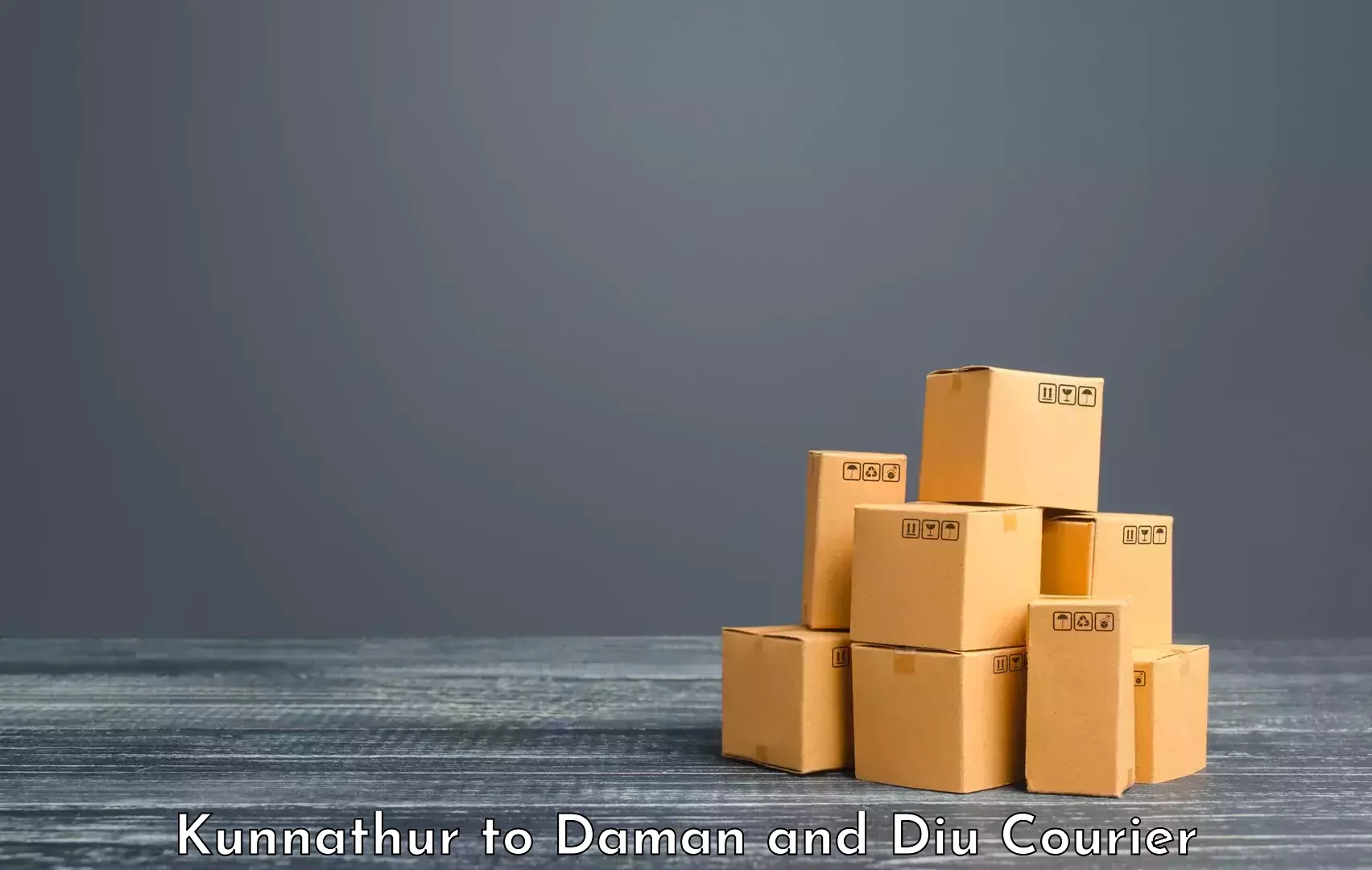 Luggage shipment strategy Kunnathur to Daman and Diu