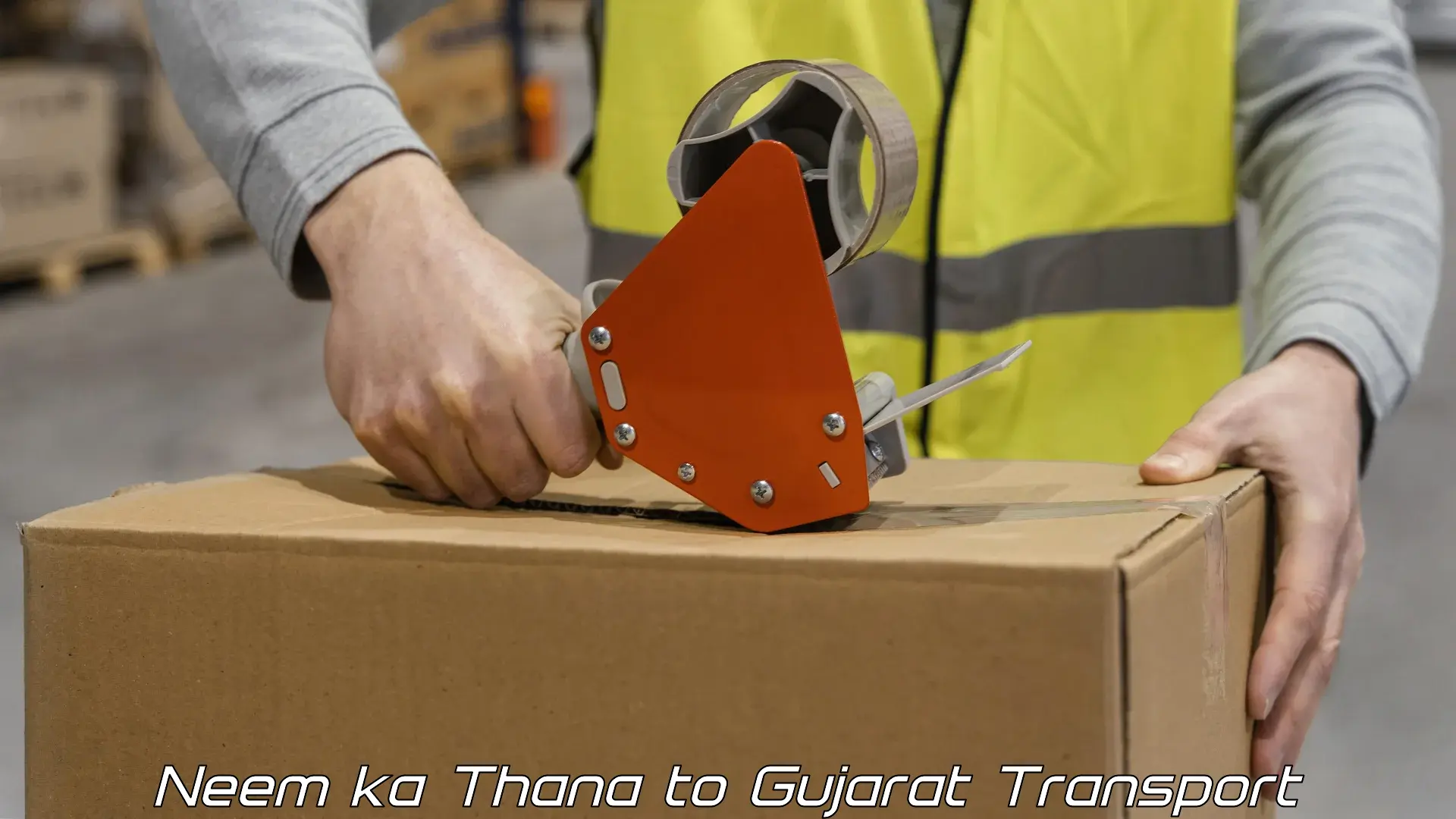 Transport bike from one state to another Neem ka Thana to Gujarat