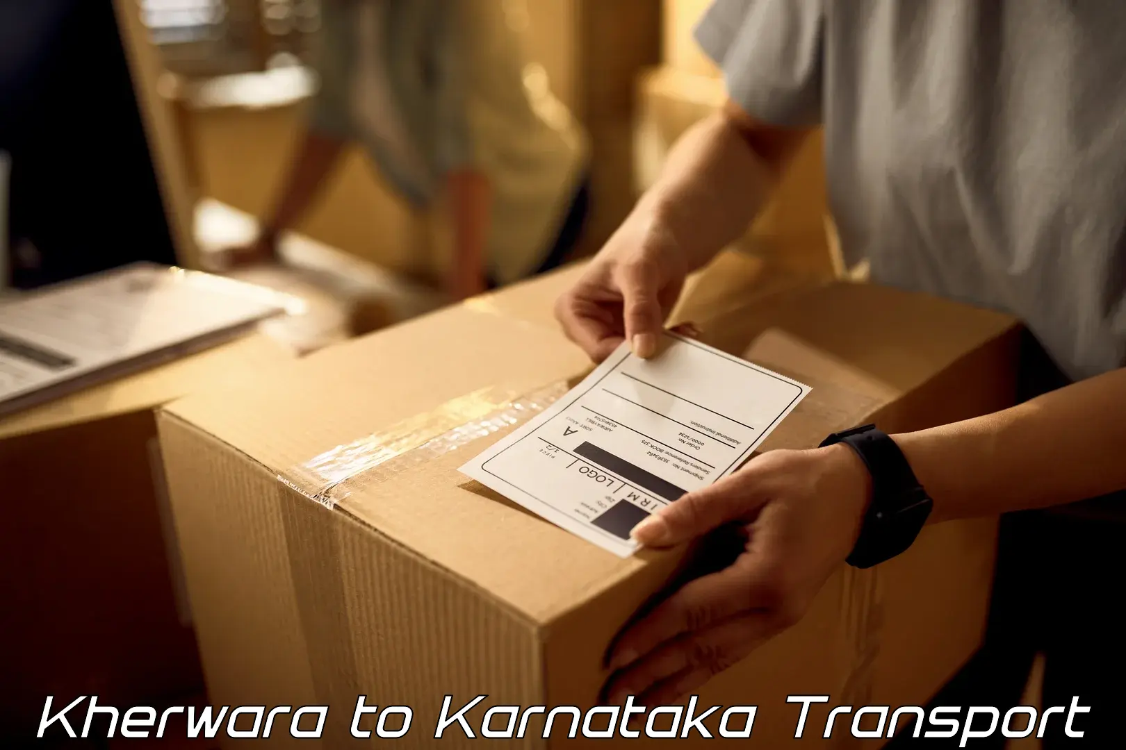 Container transportation services Kherwara to Kuvempu University Shimoga